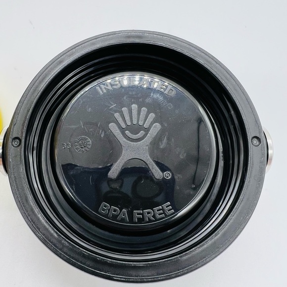 HYDRO FLASK 16 OUNCE WIDE MOUTH LEMON YELLOW WITH STICKERS WATER BOTTLE - Picture 5 of 10